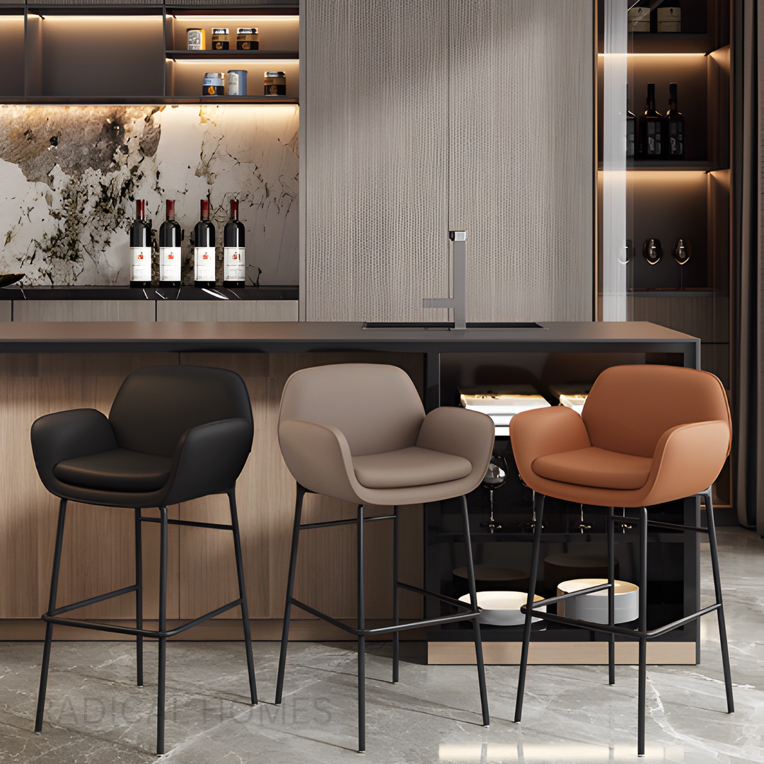 KOVA Modern Leather Bar Stool