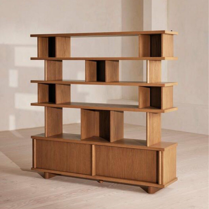 FABRICIO Modern Solid Wood Display Shelf