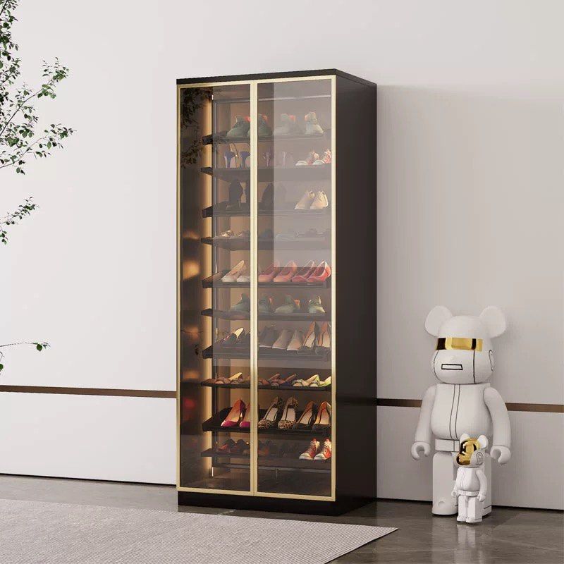 EREO Modern Rotatable Shelves Shoe Cabinet