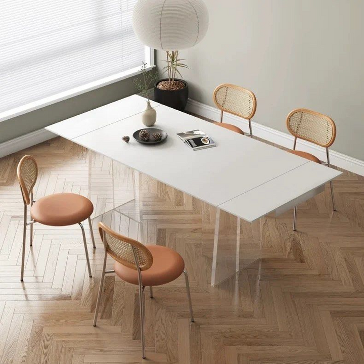 GOVE Modern Sintered Stone Extendable Dining Table
