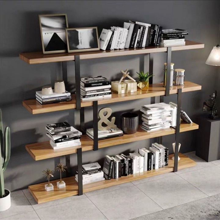 CATARIE Industrial Solid Wood Display Shelf