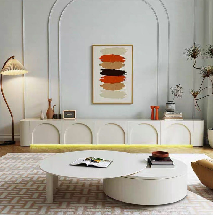 GEROM Japandi LED TV Console – Radical Homes
