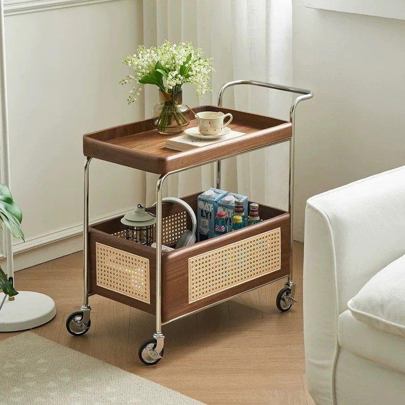 ALTREI Modern Rattan Bar Cart