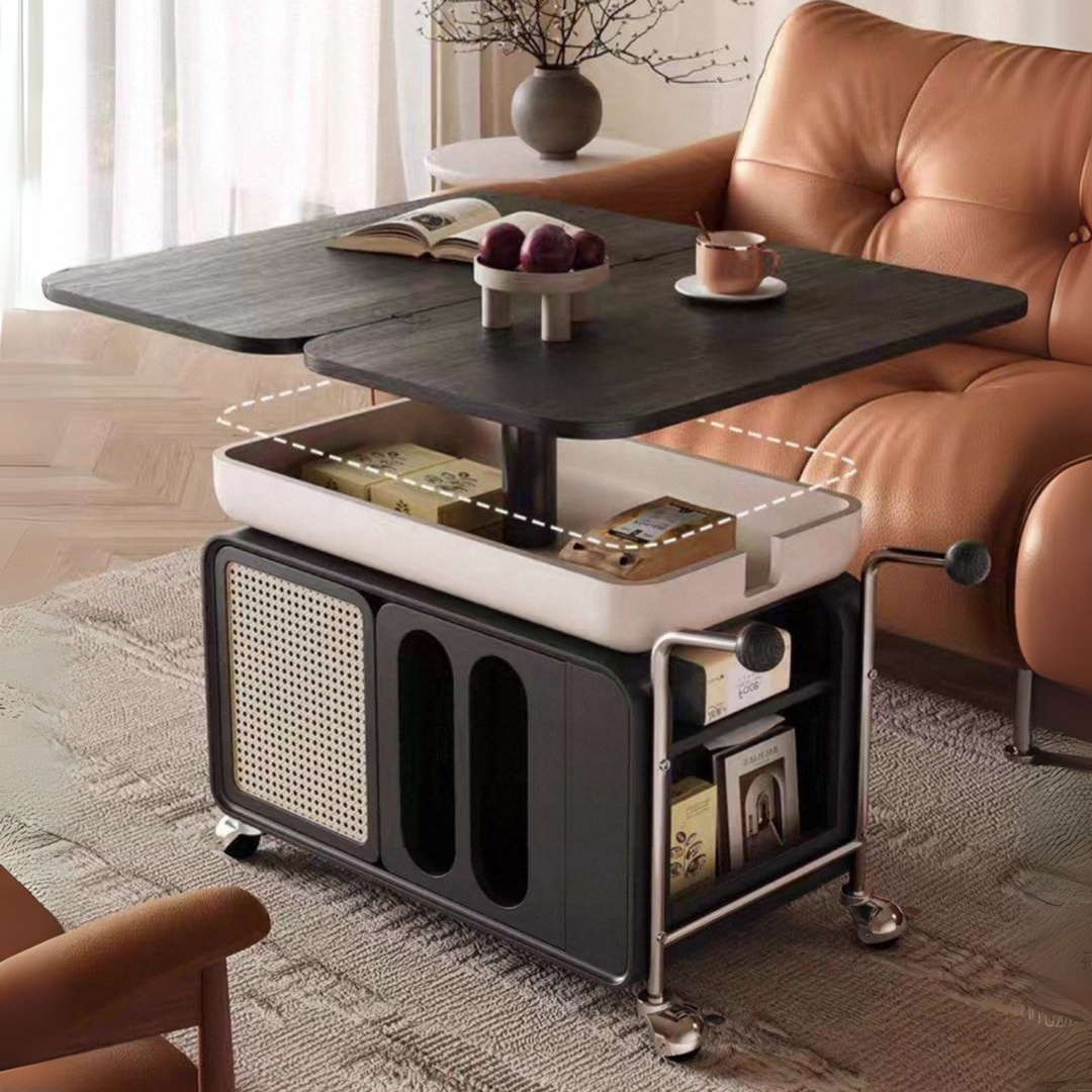 OLKI Modern Rustic Coffee Table with Storage