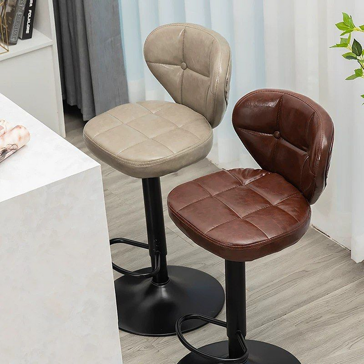JAQUIN Modern Leather Bar Stool