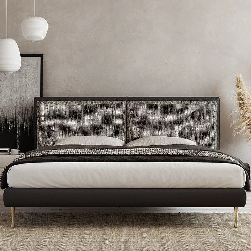 HOSRER Modern Leather Bedframe