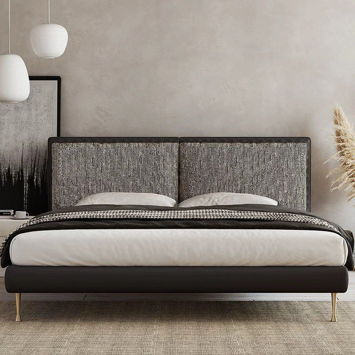 HOSRER Modern Leather Bedframe