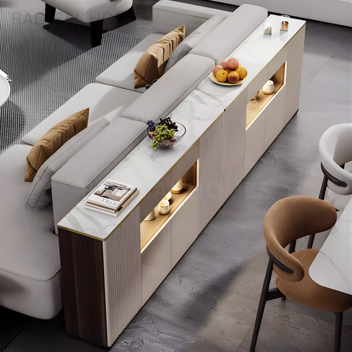 MUNCHER Modern Slim Sintered Stone Sideboard - Radical Homes Singapore