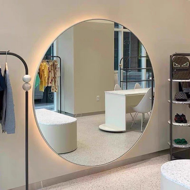 AFON Modern Stainless Steel Round Mirror