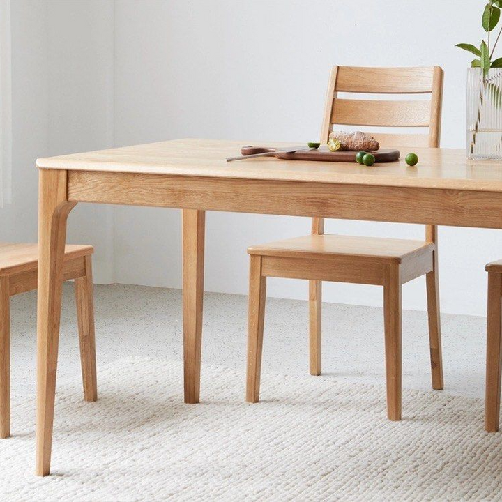 MACK Japandi Oak Wood Dining Table & Chairs