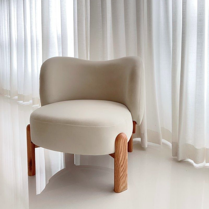 RAVIEA Modern Curved Boucle Lounge Chair