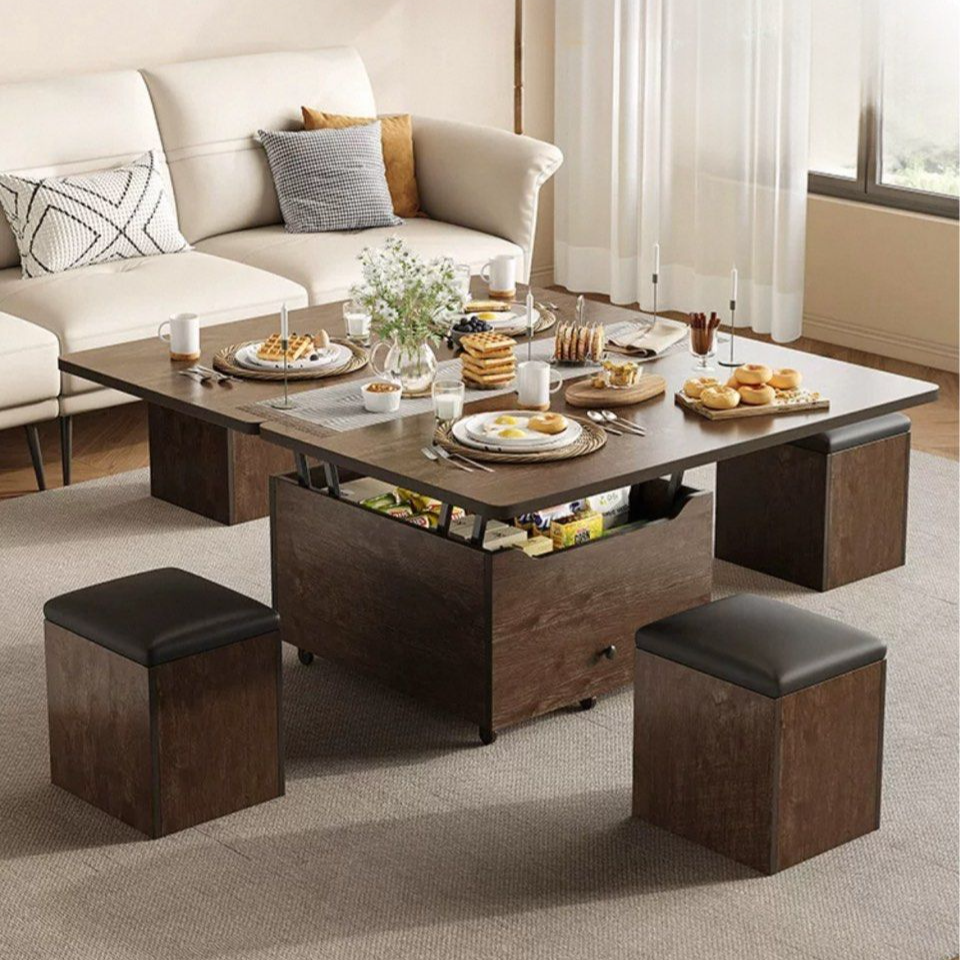 TWALEN Modern Extendable Storage Coffee Table