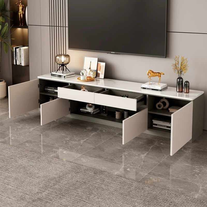 Stone Display Console PARKE Modern Sintered Stone TV Console – Radical Homes
