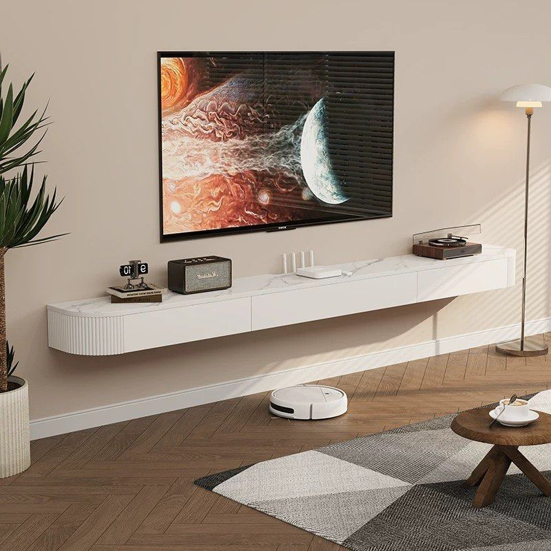 JISYA Modern Sintered Stone Floating TV Console