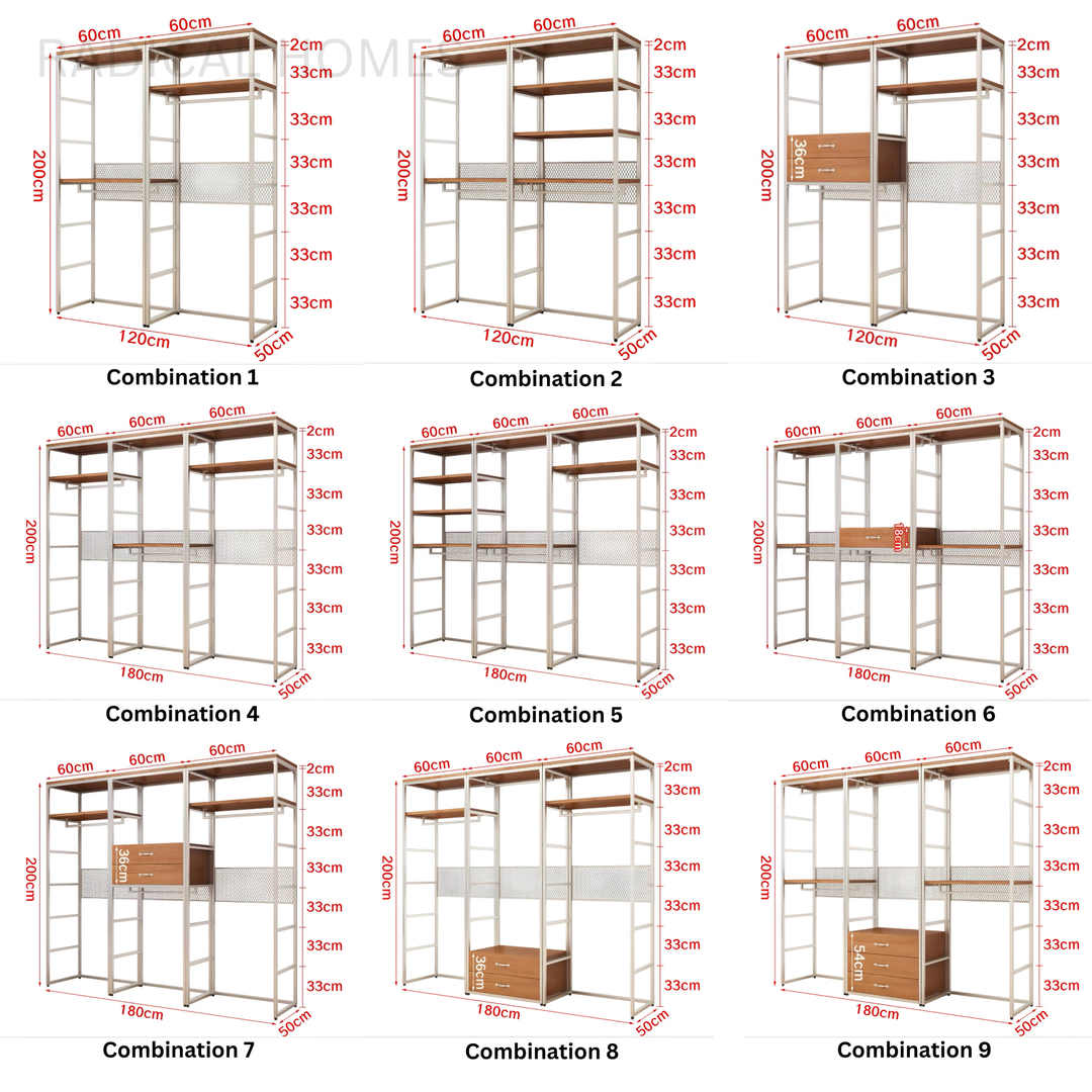 MOTEN Modern Open Concept Wardrobe