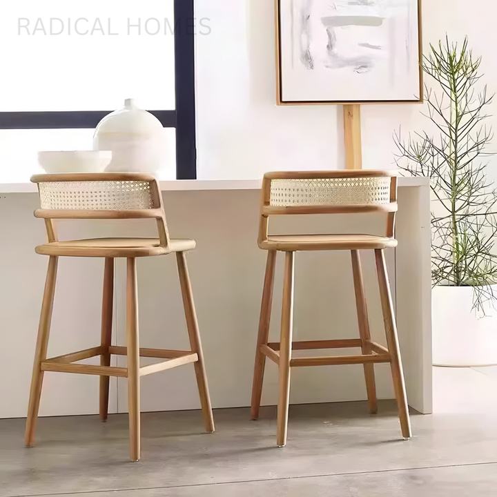 ALVREN Modern Rattan Bar Chair - Radical Homes Singapore