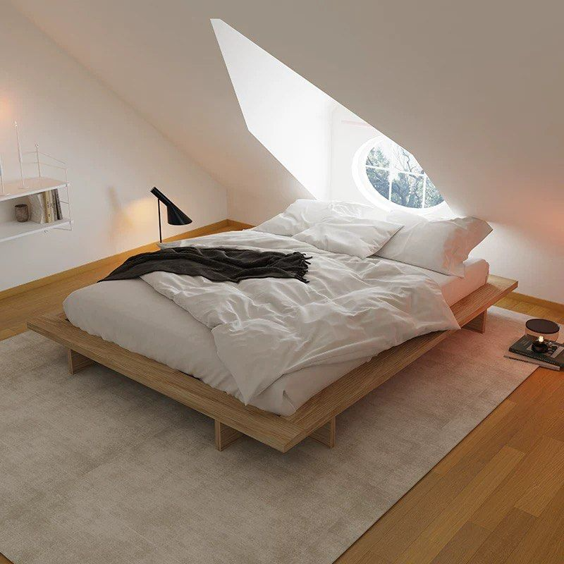 HAULE Japandi Solid Wood Platform Bedframe