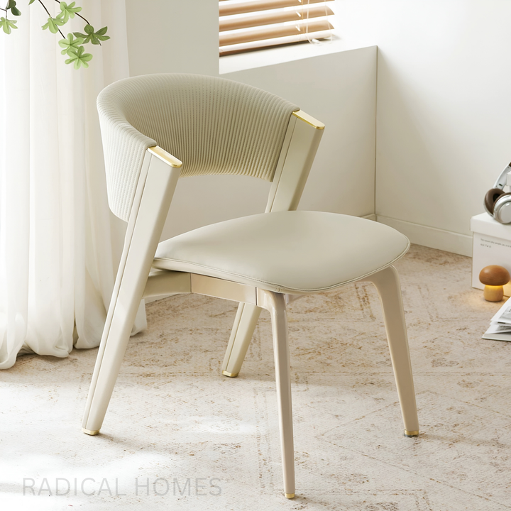VALENCH Modern Leather Dining Chair - Radical Homes Singapore