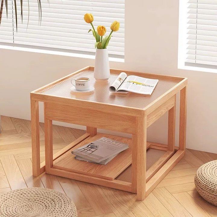JELO Japandi Solid Wood Nesting Coffee Table