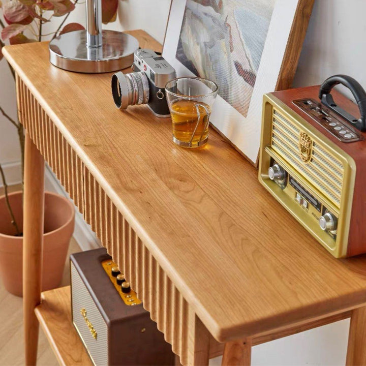 FAY Japandi Solid Wood Console Table