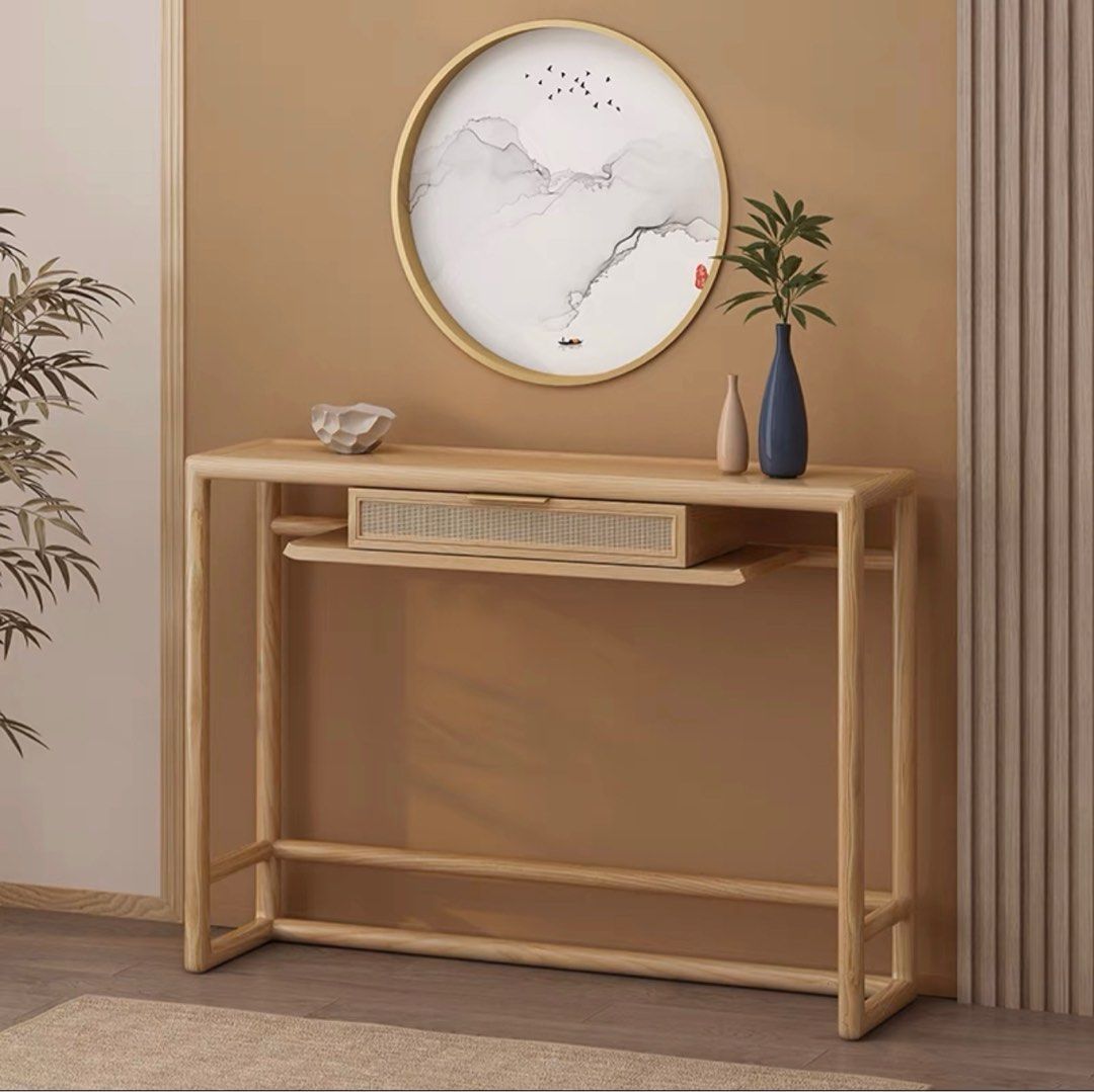 MEIRA Modern Solid Wood Console Table