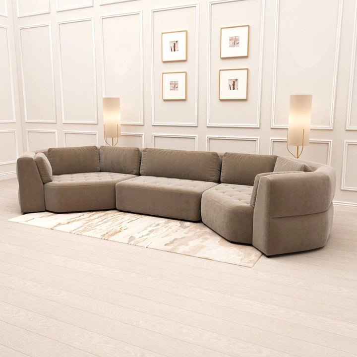 SELENE Modern Velvet U Shape Sofa