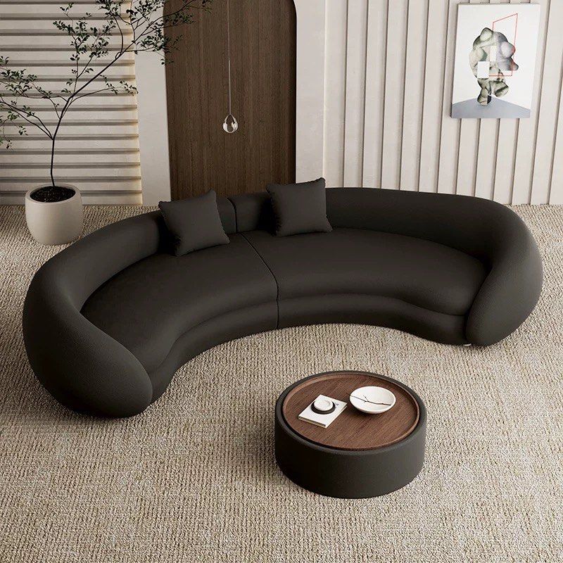 ALBA Modern Curved Velvet Sofa