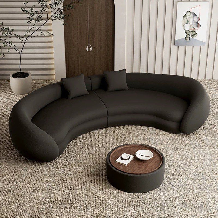 ALBA Modern Curved Velvet Sofa