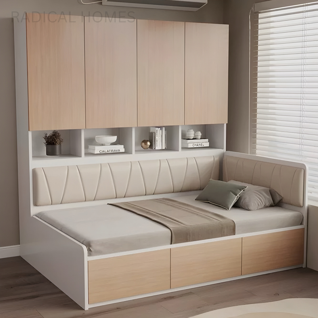 VARELON Modern Storage Bedframe - Radical Homes Singapore