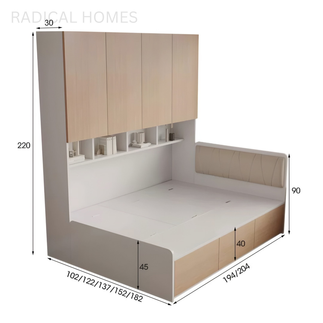 VARELON Modern Storage Bedframe - Radical Homes Singapore