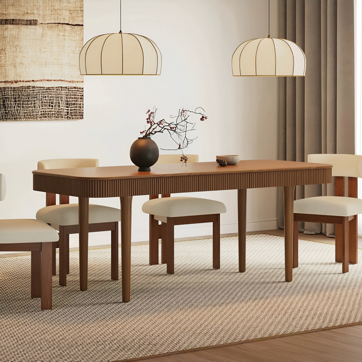 AURELION Solid Wood Extendable Dining Table