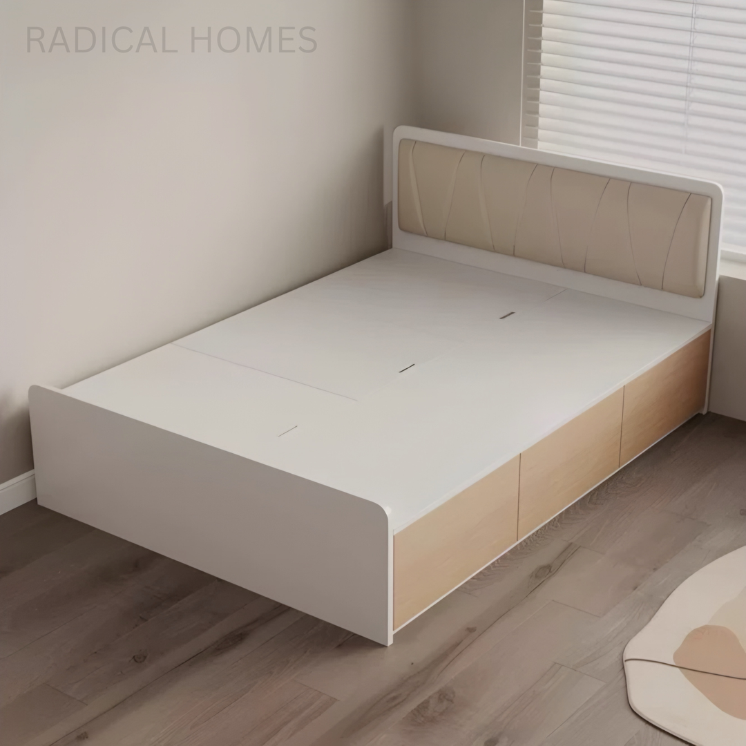VARELON Modern Storage Bedframe - Radical Homes Singapore