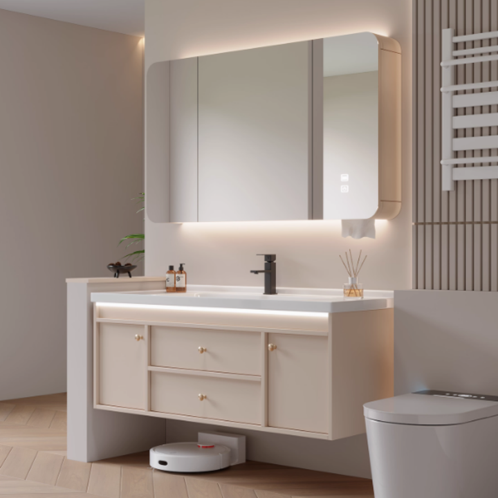 PELO Cream Bathroom Vanity Sink