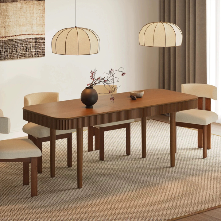 AURELION Solid Wood Extendable Dining Table