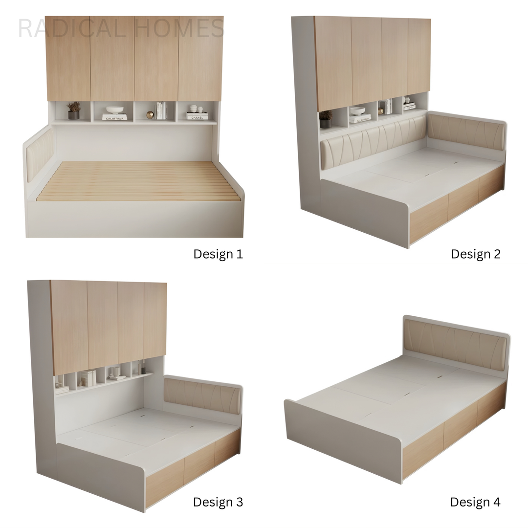 VARELON Modern Storage Bedframe - Radical Homes Singapore