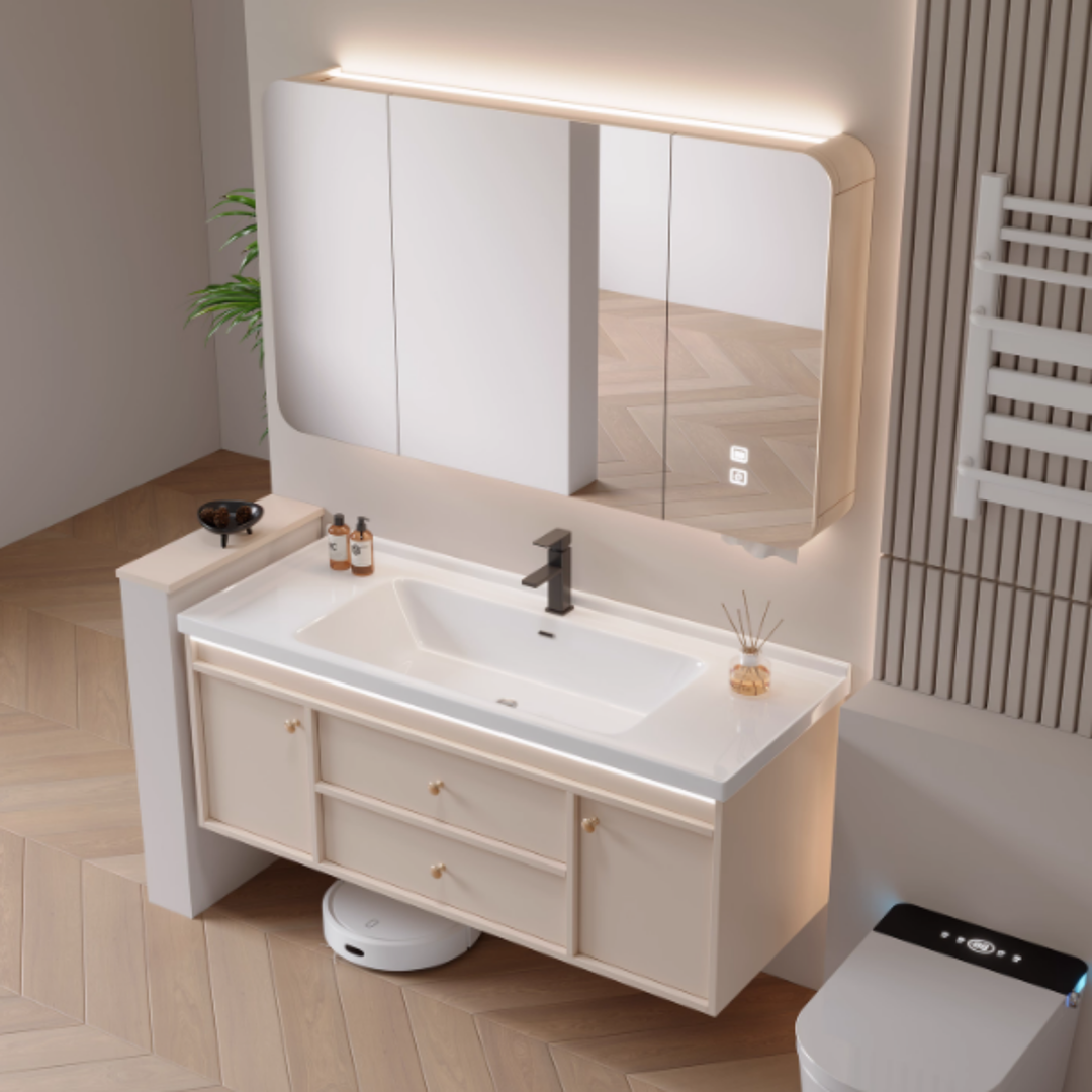 PELO Cream Bathroom Vanity Sink