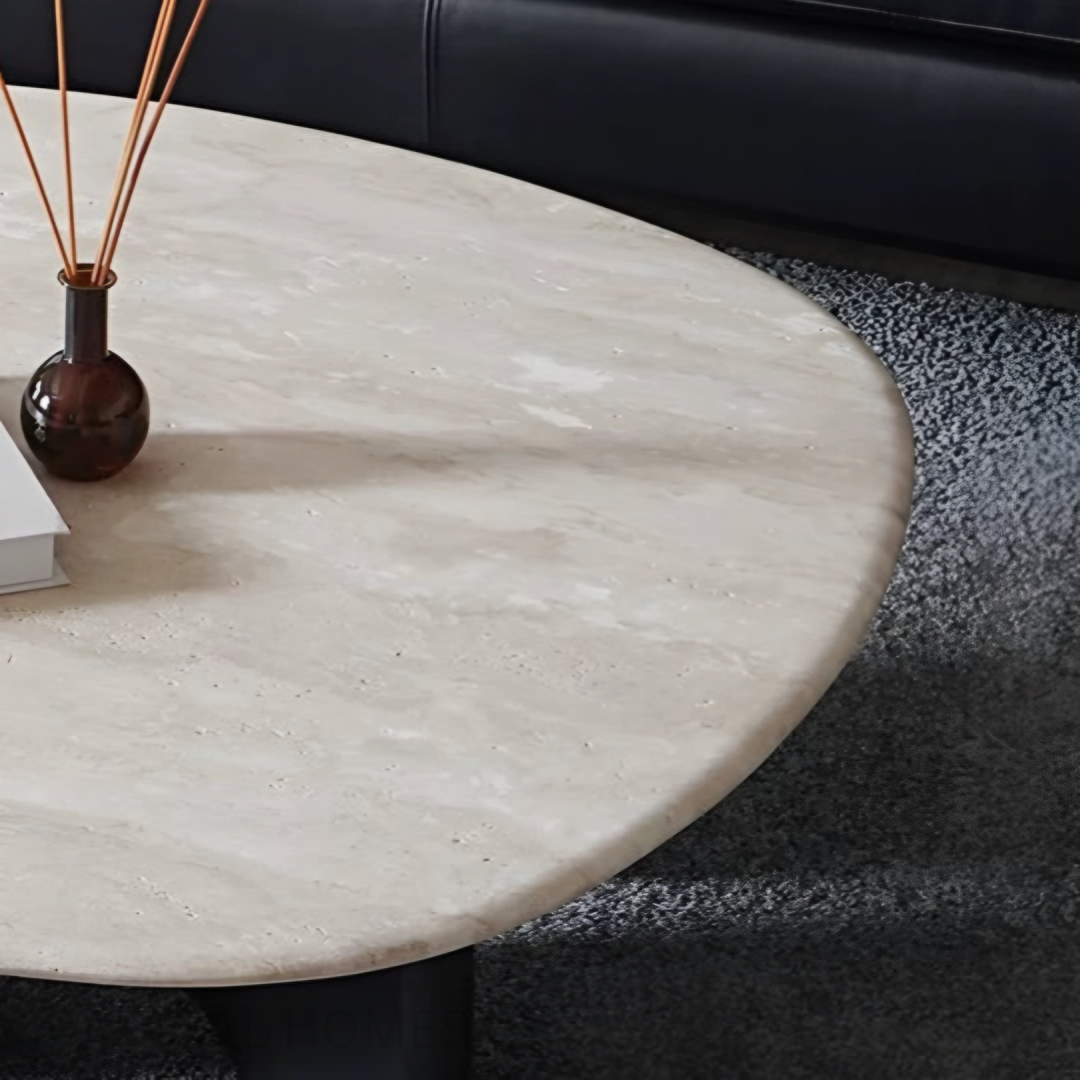 SALBE Wabi Sabi Travertine Coffee Table - Radical Homes Singapore