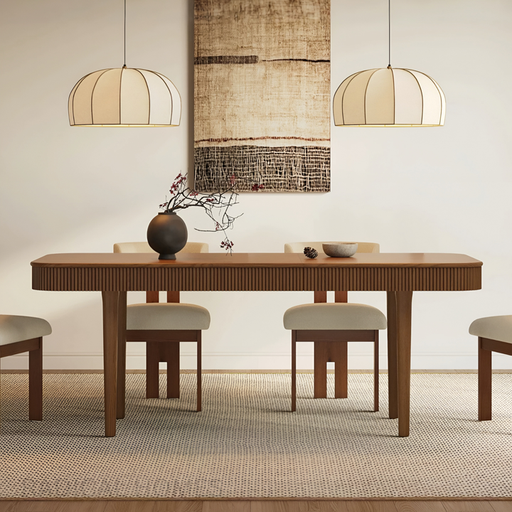 AURELION Solid Wood Extendable Dining Table