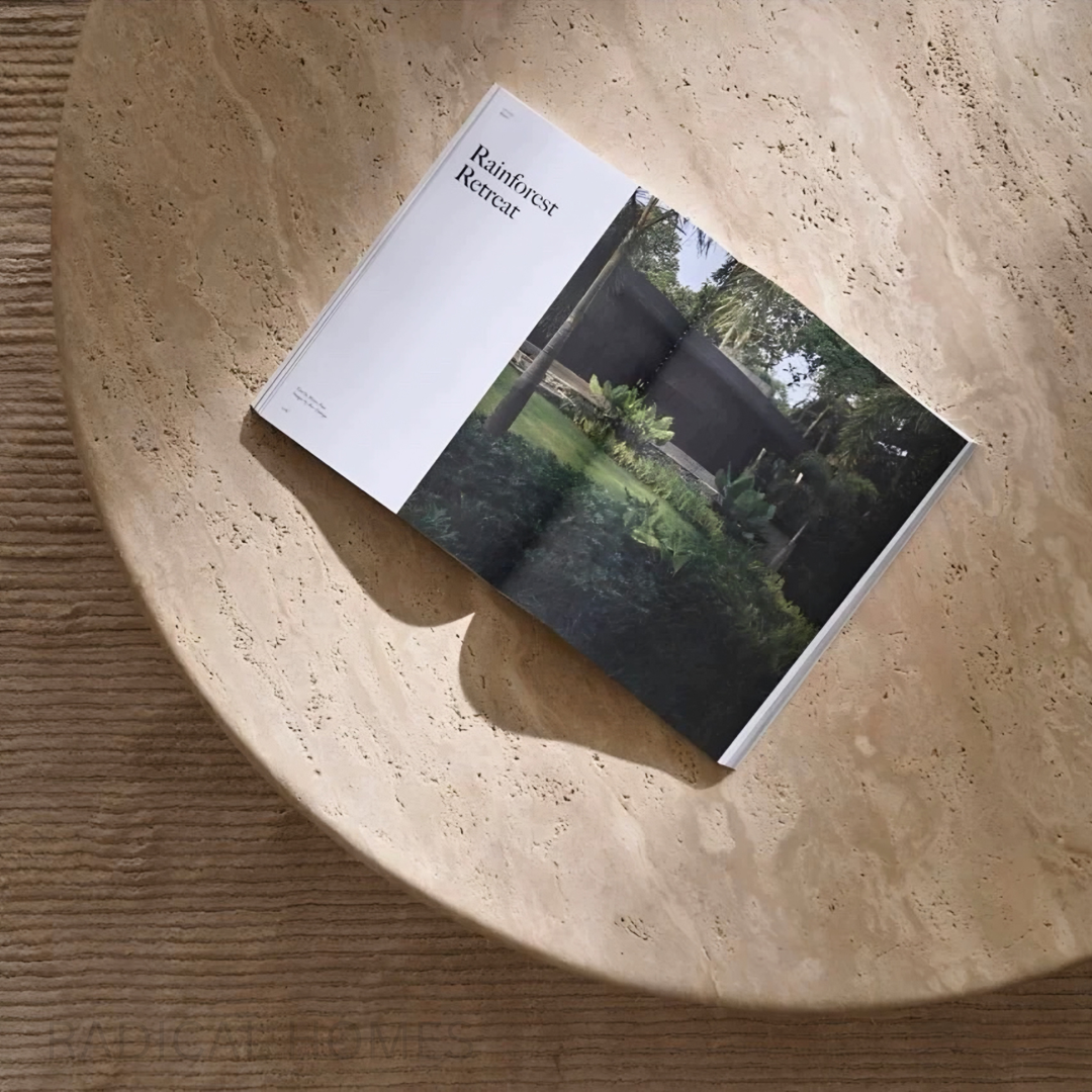 SALBE Wabi Sabi Travertine Coffee Table - Radical Homes Singapore