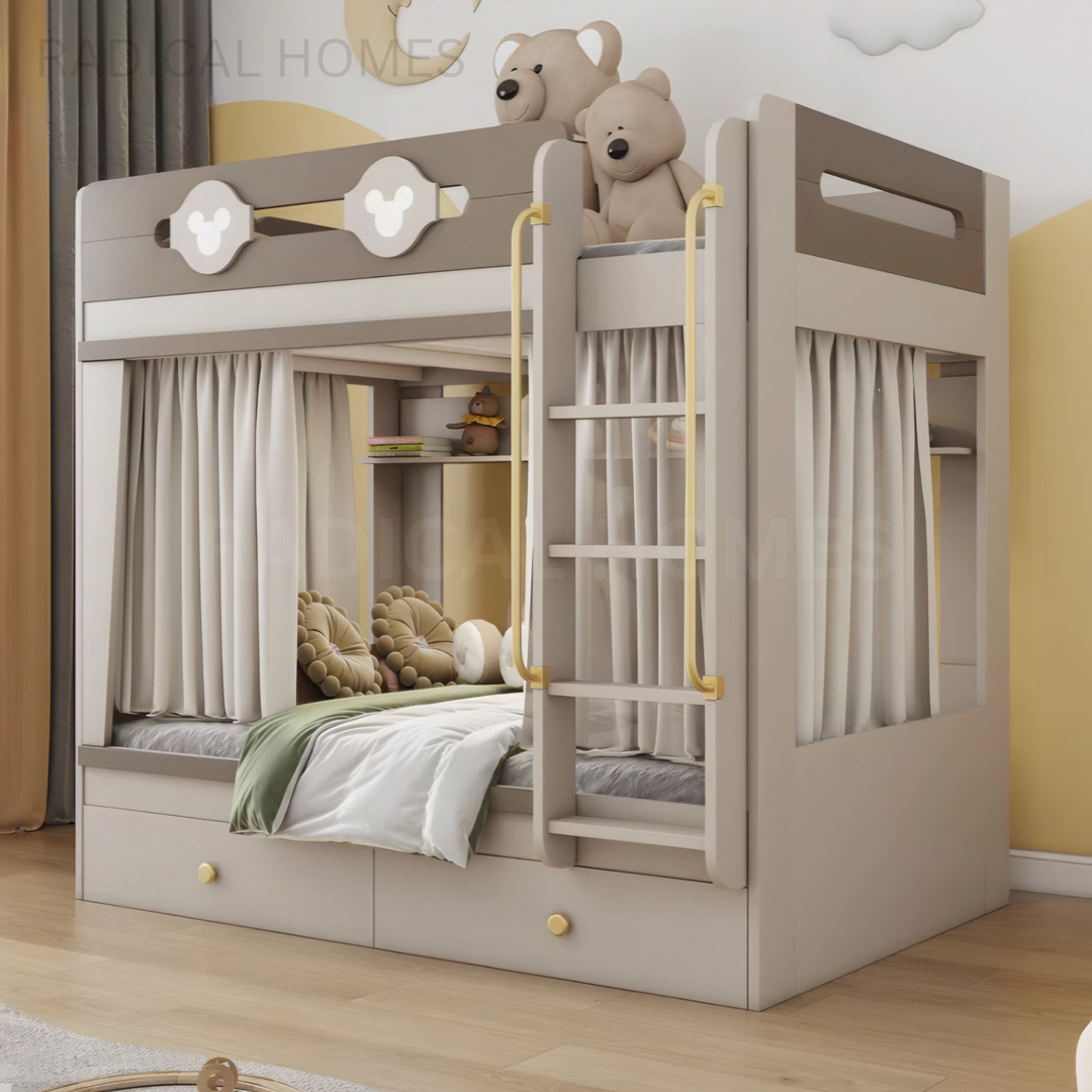 ELVORI Modern Double Decker Bedframe - Radical Homes Singapore