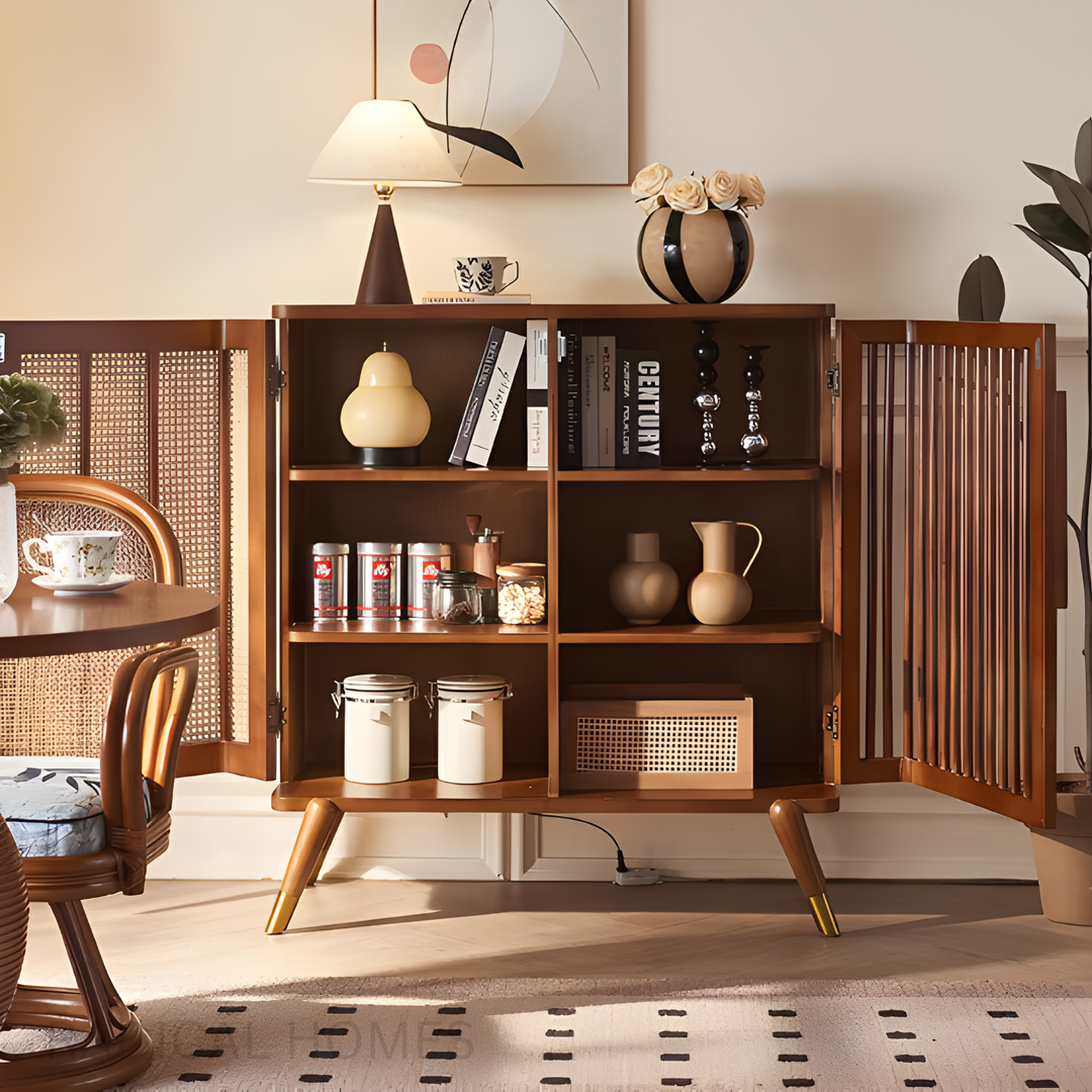 ARZIA Rustic Rattan Sideboard