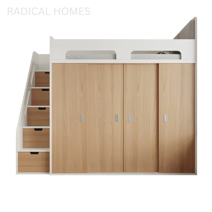TORVANI Modern Wardrobe Storage Bedframe - Radical Homes Singapore