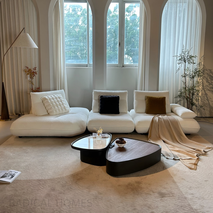 CUDS Modern Electric Boucle Sofa - Radical Homes Singapore