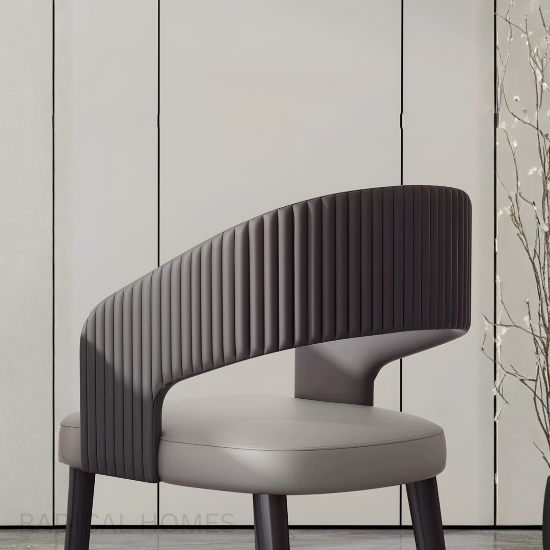 ELARA Modern Leather Dining Chair - Radical Homes Singapore