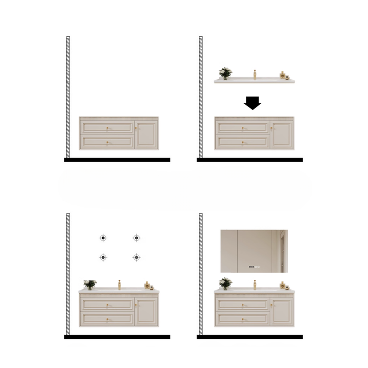 GREME French Paneled Vanity