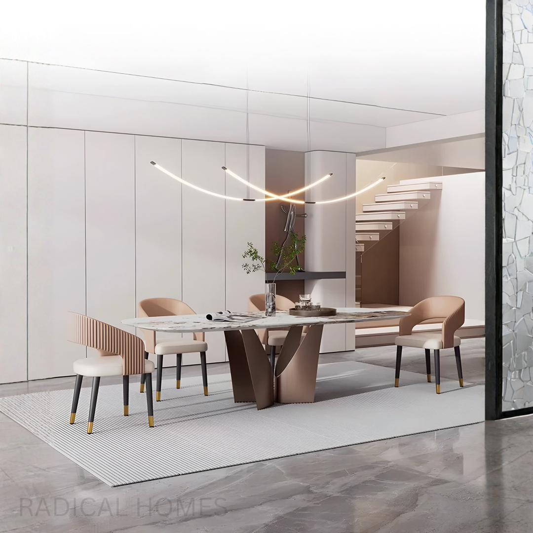 ELARA Modern Leather Dining Chair - Radical Homes Singapore