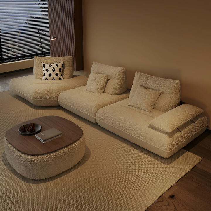CUDS Modern Electric Boucle Sofa - Radical Homes Singapore