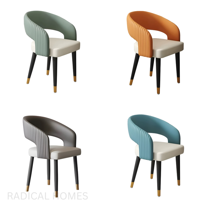ELARA Modern Leather Dining Chair - Radical Homes Singapore