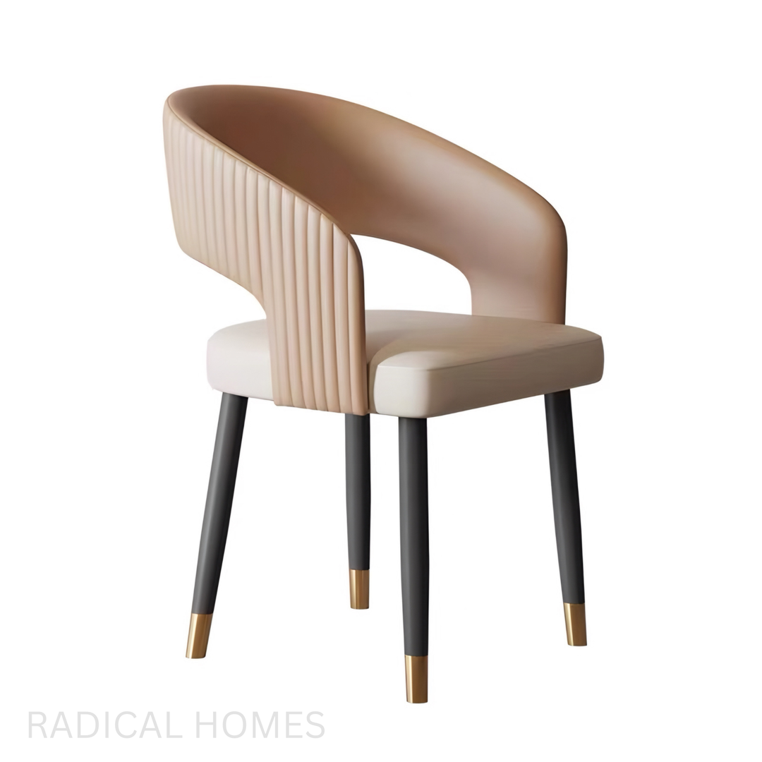 ELARA Modern Leather Dining Chair - Radical Homes Singapore
