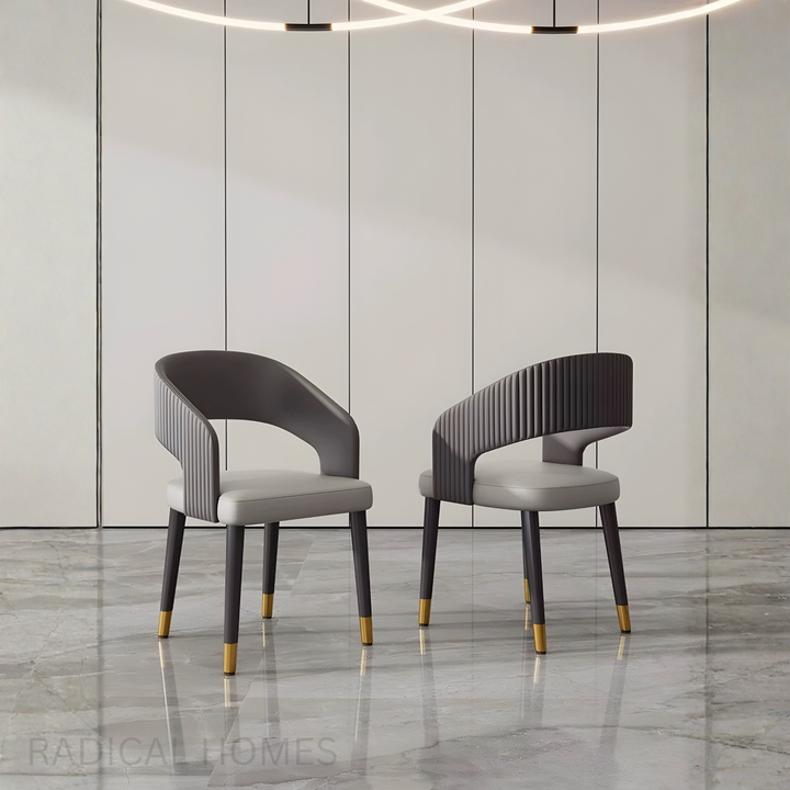 ELARA Modern Leather Dining Chair - Radical Homes Singapore